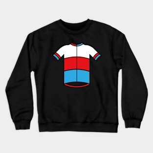 Blue & Red Cycling Jersey Pattern Crewneck Sweatshirt